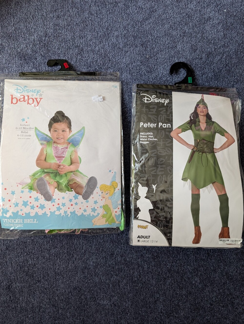 Disney Tinkerbell And Peter Pan Halloween Costume